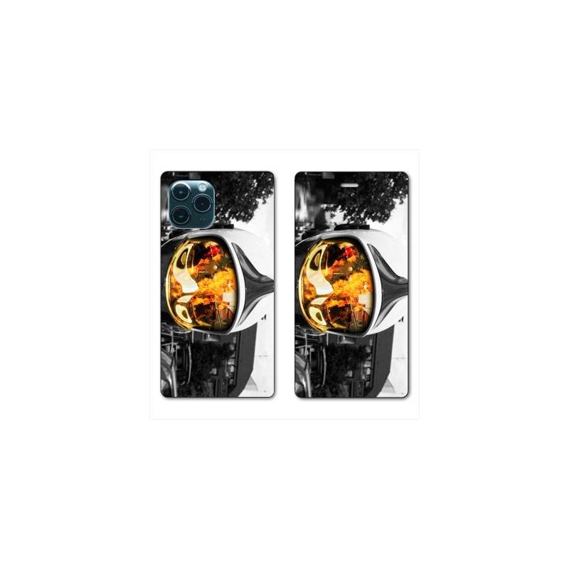 RV Housse cuir portefeuille pour Huawei P40 pompier casque feu