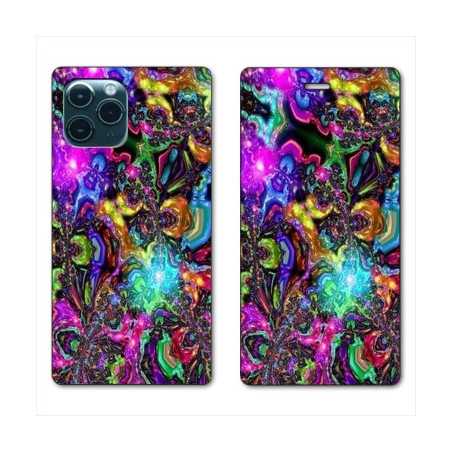 RV Housse cuir portefeuille pour Huawei P40 Psychedelic colore