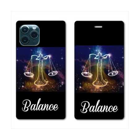 RV Housse cuir portefeuille pour Huawei P40 signe zodiaque 2 Balance