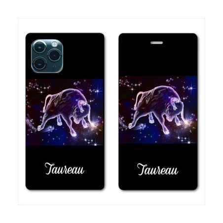 RV Housse cuir portefeuille pour Huawei P40 signe zodiaque 2 Taureau