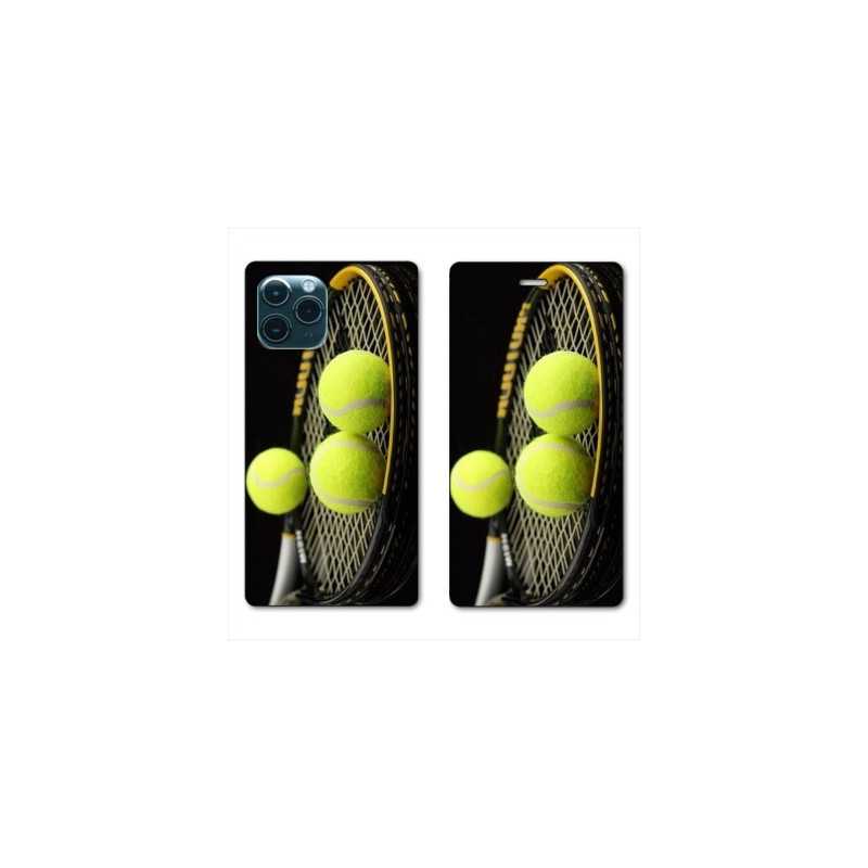 RV Housse cuir portefeuille pour Huawei P40 Tennis Balls