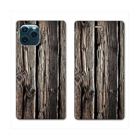 RV Housse cuir portefeuille pour Huawei P40 Texture bois