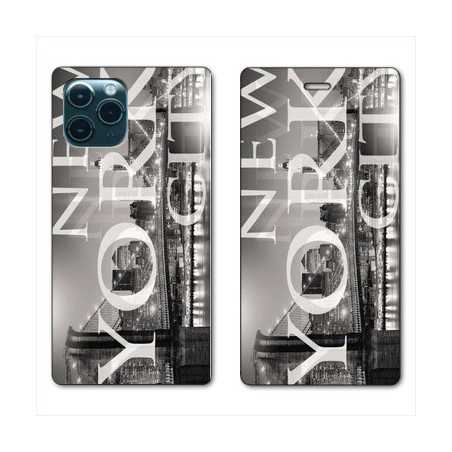 RV Housse cuir portefeuille pour Huawei P40 Pro Amerique USA New York