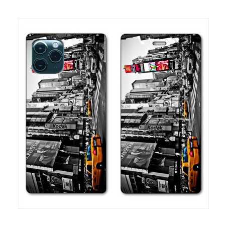RV Housse cuir portefeuille pour Huawei P40 Pro Amerique USA New York Taxi