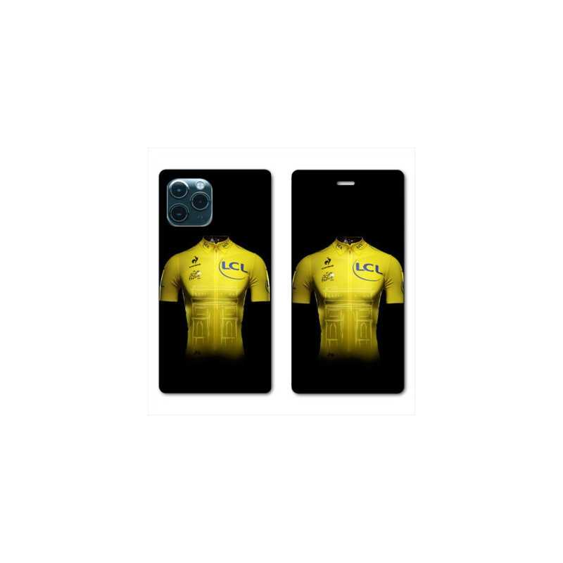RV Housse cuir portefeuille pour Huawei P40 Pro Cyclisme Maillot jaune