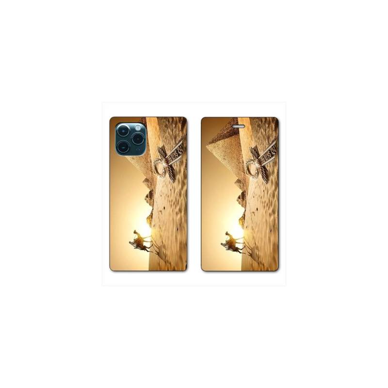 RV Housse cuir portefeuille pour Huawei P40 Pro Egypte Chameau