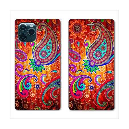 RV Housse cuir portefeuille pour Huawei P40 Pro fleur psychedelic