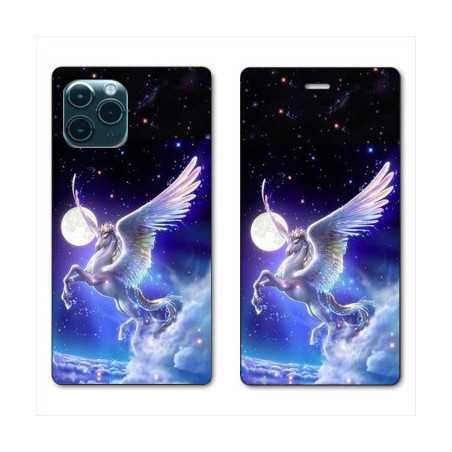 RV Housse cuir portefeuille pour Huawei P40 Pro Licorne Céleste