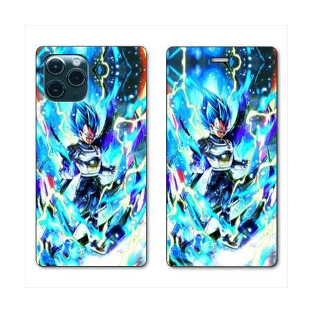 RV Housse cuir portefeuille pour Huawei P40 Pro Manga Dragon Ball Vegeta Bleu