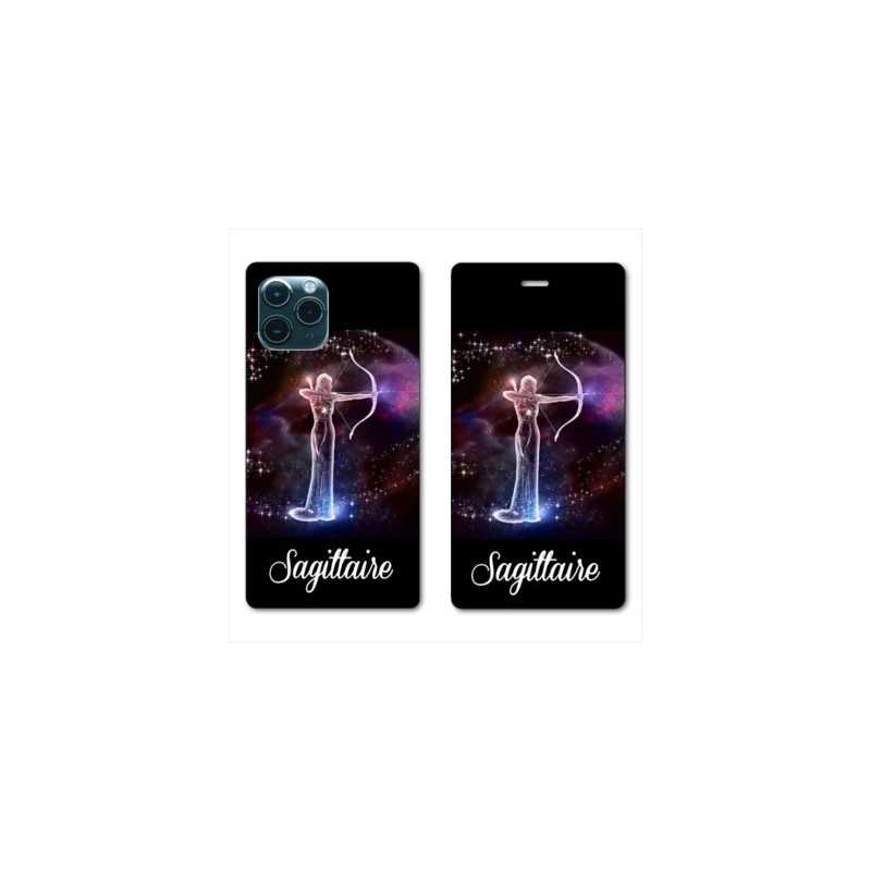 RV Housse cuir portefeuille pour Huawei P40 Pro signe zodiaque 2 Sagittaire