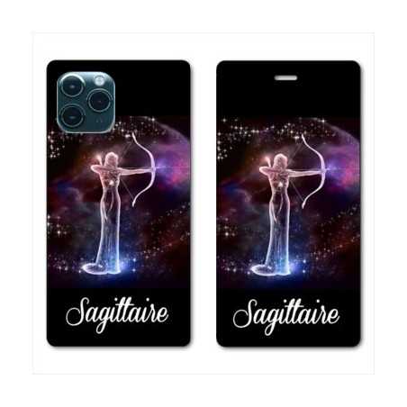 RV Housse cuir portefeuille pour Huawei P40 Pro signe zodiaque 2 Sagittaire