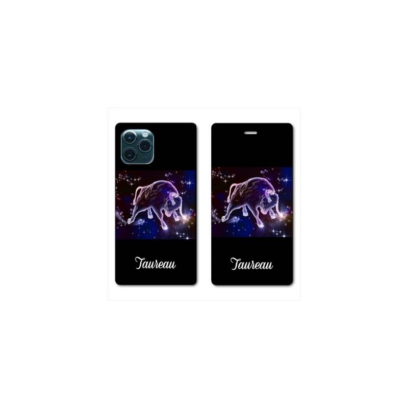 RV Housse cuir portefeuille pour Huawei P40 Pro signe zodiaque 2 Taureau