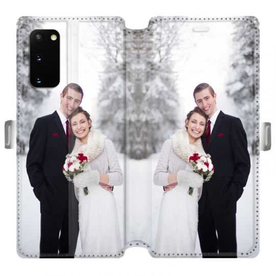 RV Housse cuir portefeuille pour Samsung Galaxy S20 personnalisée recto / verso