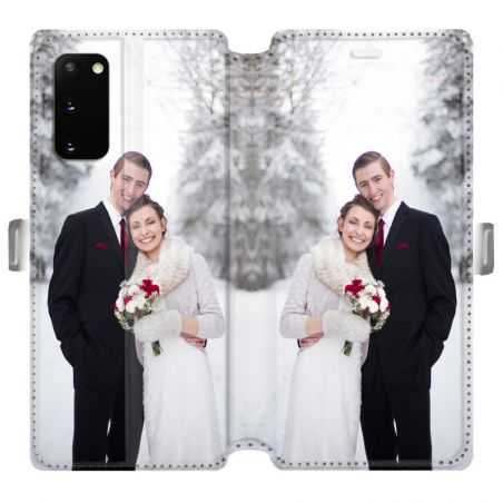 RV Housse cuir portefeuille pour Samsung Galaxy S20 personnalisée recto / verso