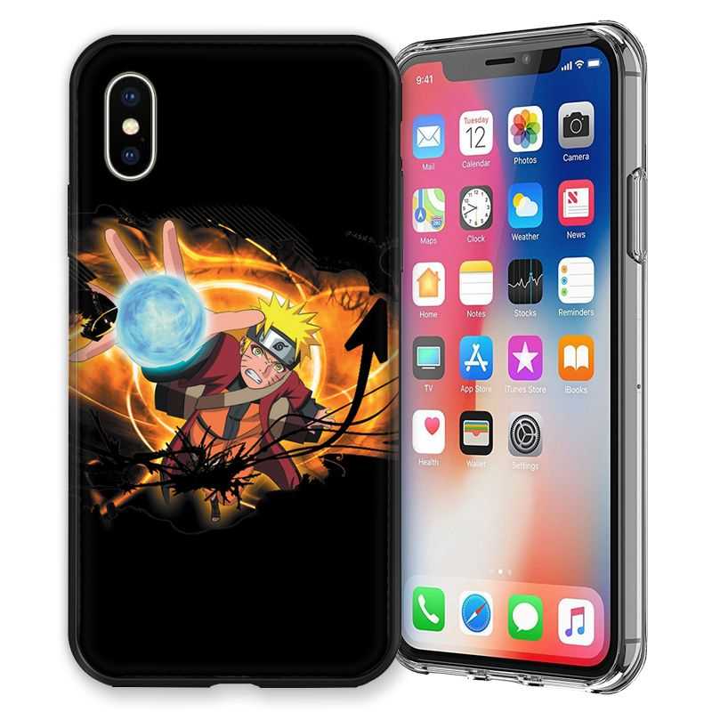 Coque pour iphone X / XS Manga Naruto noir