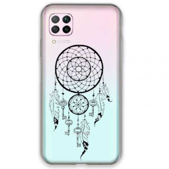 Coque transparente pour Huawei P40 Lite feminine attrape reve cle