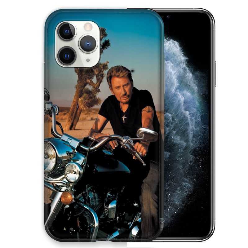 Coque pour iphone 11 Pro (5,8) Johnny Hallyday Moto