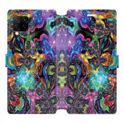 Housse cuir portefeuille pour Huawei P40 Lite Psychedelic colore
