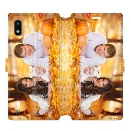 Housse cuir portefeuille Samsung Galaxy A10 personnalisee recto / verso