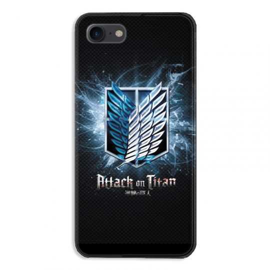 Coque pour iphone 7  / 8 / SE (2020) Manga Attaque titans noir
