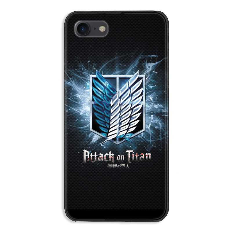 Coque pour iphone 7  / 8 / SE (2020) Manga Attaque titans noir