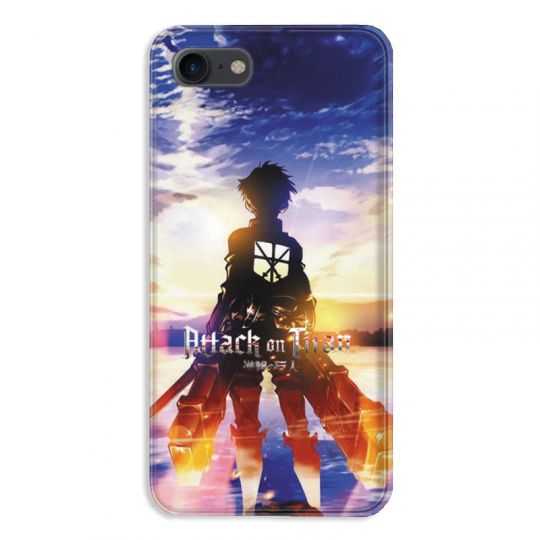 Coque pour iphone 7  / 8 / SE (2020) Manga Attaque titans Soleil