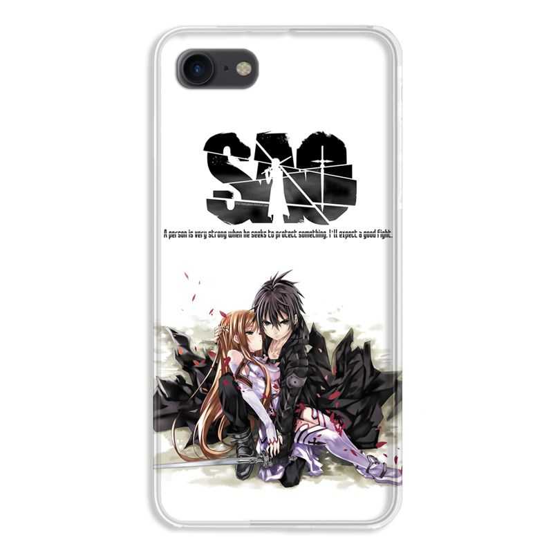 Coque pour iphone 7  / 8 / SE (2020) Manga SAO sword Art Online blanc