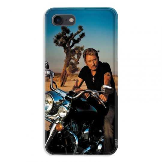 Coque pour iphone 7  / 8 / SE (2020) Johnny Hallyday Moto