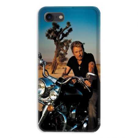 Coque pour iphone 7  / 8 / SE (2020) Johnny Hallyday Moto