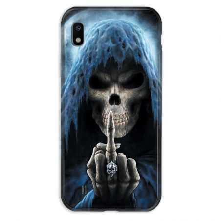 Coque pour Samsung Galaxy A10 tete de mort Doigt