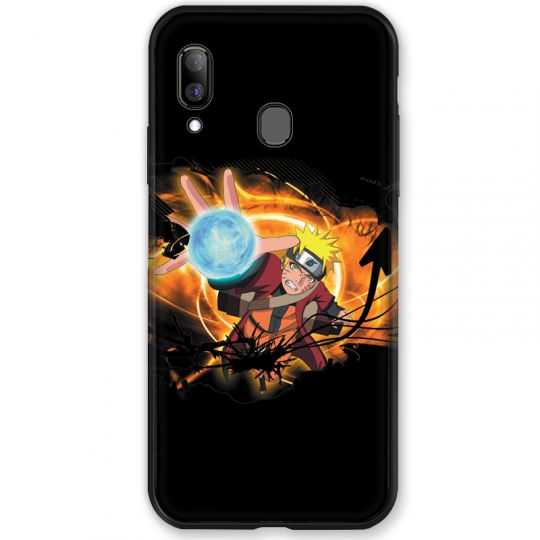 Coque pour Samsung Galaxy A20e Manga Naruto noir