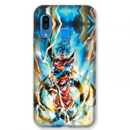 Coque pour Samsung Galaxy A40 Manga Dragon Ball Sangoku Blanc