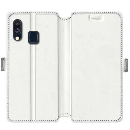 Housse cuir portefeuille Samsung Galaxy A40 personnalisée recto / verso