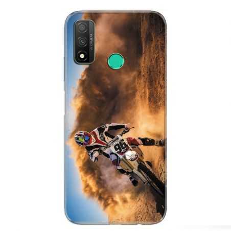Coque pour Huawei P Smart (2020) Moto Cross Blanc