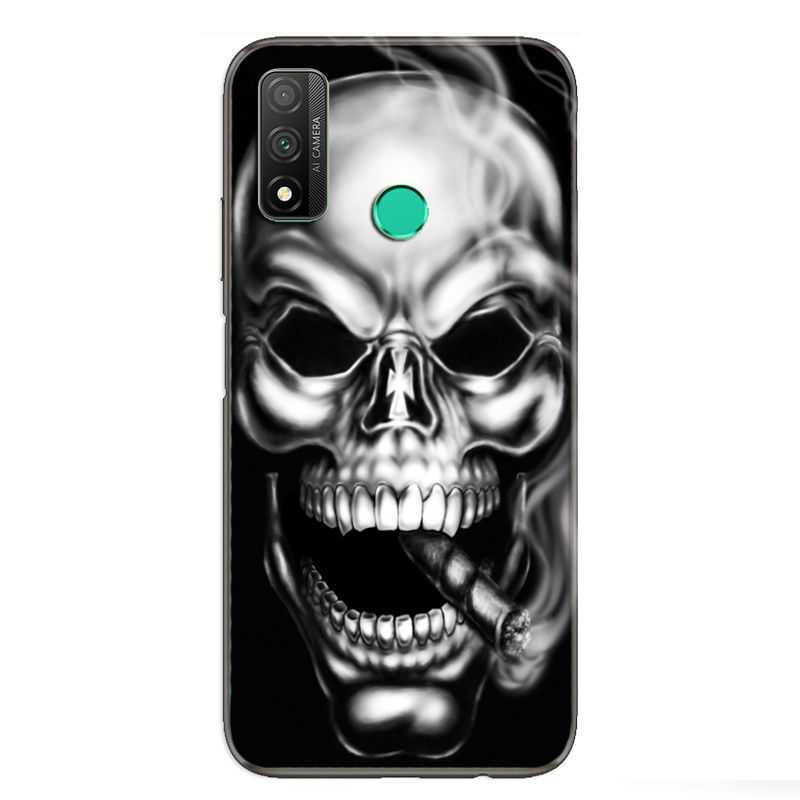 Coque pour Huawei P Smart (2020) tete de mort Fume