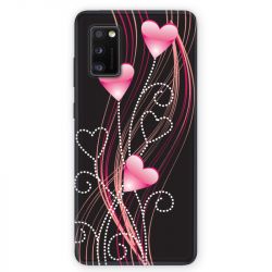 Coque pour Samsung Galaxy A41 Coeur rose Montant