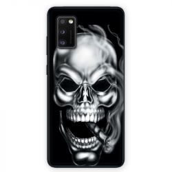 Coque pour Samsung Galaxy A41 tete de mort Fume