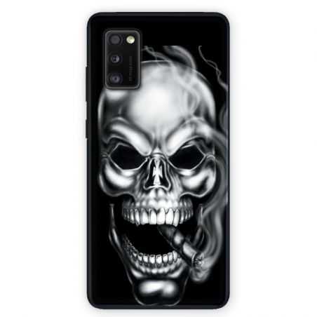 Coque pour Samsung Galaxy A41 tete de mort Fume