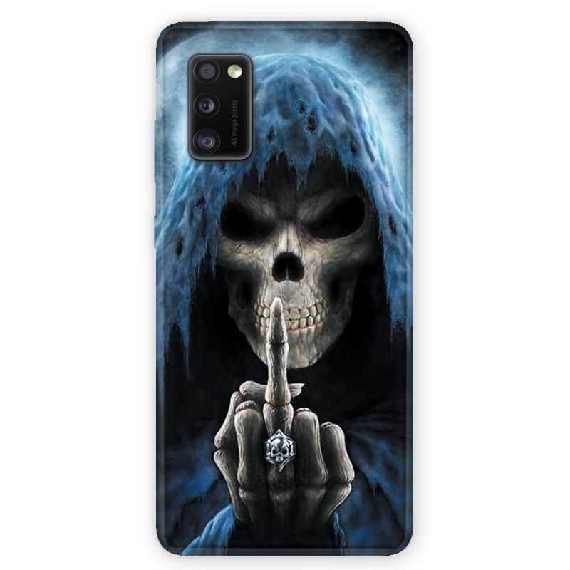 Coque pour Samsung Galaxy A41 tete de mort Doigt