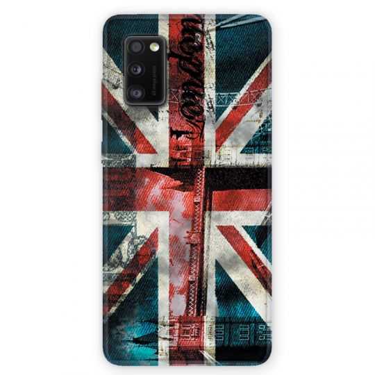 Coque pour Samsung Galaxy A41 Angleterre UK Jean's