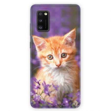 Coque pour Samsung Galaxy A41 Chat Violet