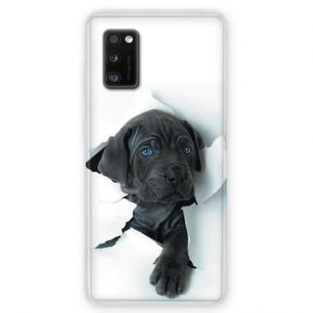 Coque pour Samsung Galaxy A41 Chien noir