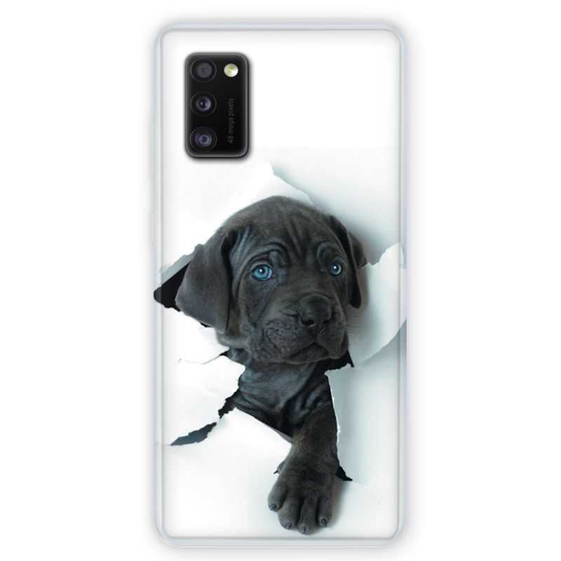 Coque pour Samsung Galaxy A41 Chien noir