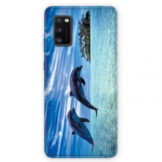 Coque pour Samsung Galaxy A41 Dauphin ile