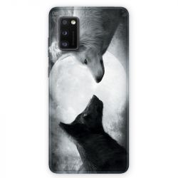 Coque pour Samsung Galaxy A41 Loup Duo