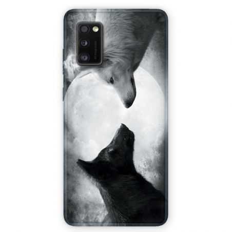 Coque pour Samsung Galaxy A41 Loup Duo