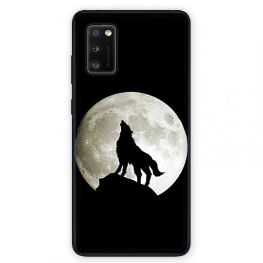 Coque pour Samsung Galaxy A41 Loup Noir