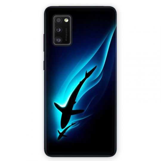 Coque pour Samsung Galaxy A41 Requin Noir
