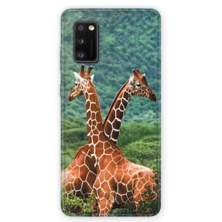 Coque pour Samsung Galaxy A41 savane Girafe Duo