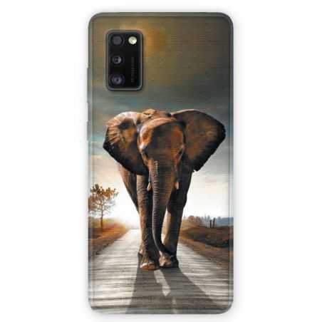 Coque pour Samsung Galaxy A41 savane Elephant route